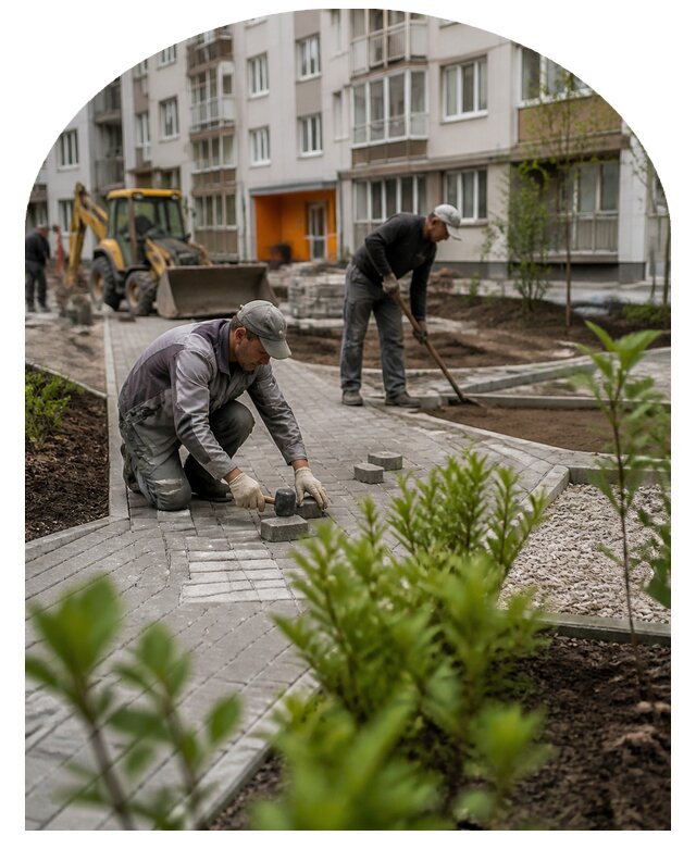 Благоустройство двора многоквартирного дома в Котельниках